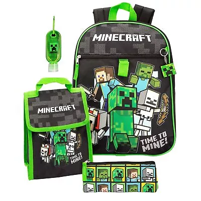 Buy Minecraft Childrens/Kids Time To Mine Backpack Set NS6579 • 25.57£