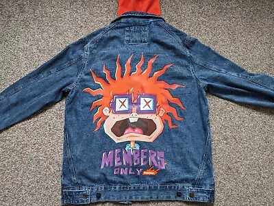 Buy Nickelodeon Members Only Jacket Adult Large Blue Denim Chucky Rugrats Mens • 40£