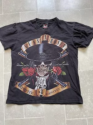 Buy LADIES *GUNS N ROSES* BLACK T SHIRT Size SMALL BAND TOP APPETITE FOR DESTRUCTION • 11.75£
