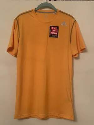 Buy Adidas Climalite T-shirt Orange Size S 100% Polyester • 5.90£