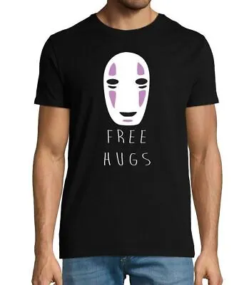Buy No Face Free Hugs Spirited Away Studio Ghibli Mens Anime T Shirt • 19.99£