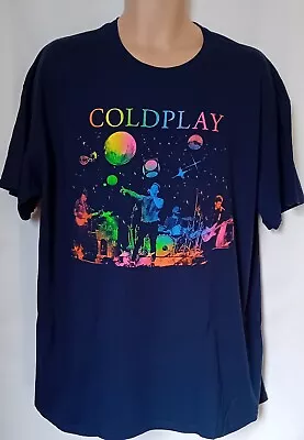 Buy Coldplay World Tour 2022 T Shirt Size XL Rainbow Graphic Front Back Print • 19.99£