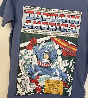 Buy M&S Marvel Captain America Short Pyjamas Age 14-15 Years Blue Mix BNWT • 8.99£