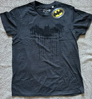 Buy Batman The Dark Knight ‘Bat’ T-Shirt NEW With Tags DC Comics Large L Dark Grey • 8.99£