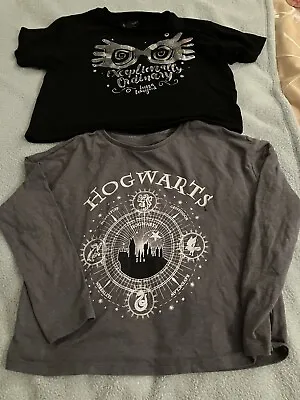 Buy HARRY POTTER T-Shirts 9-10 Years Luna Lovegood Cropped & Hogwarts Grey • 3.25£
