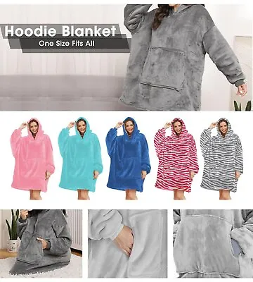 Buy Oversized Hoodies Snuggy Hooded Blanket Super Plush Fleece Wearable Large HOodie • 13.99£