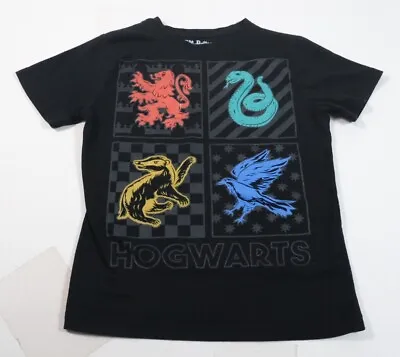 Buy Harry Potter Kids Hogwarts Symbols Graphic T-Shirt Size M • 7.46£