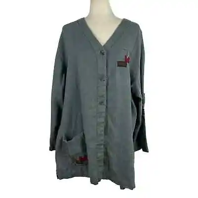 Buy J.JIll Sz 2X Vintage Early Linen Art-to-Wear Patchwork Lagenlook Jacket Coat • 126.17£