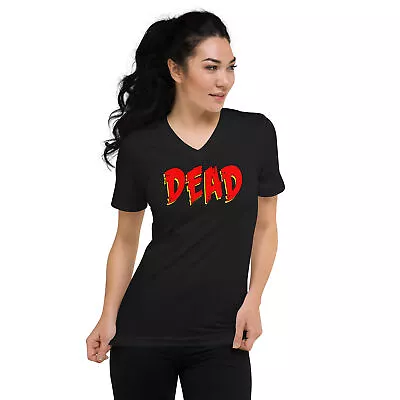 Buy Dead Depressed Gothic Emo Style Unisex Short Sleeve V-Neck T-Shirt • 31.87£