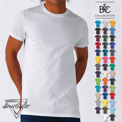 Buy Mens Short Sleeve T-Shirt Crew Round Neck Top Shirt Tee Soft Cotton B&C 150 • 6.70£