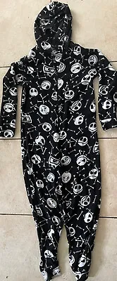 Buy Disney Tim Burtons 1 Pc Hooded Pajamas Unisex Black And White • 3.91£
