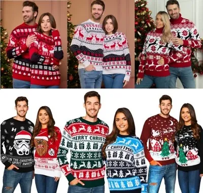 Buy New Unisex Men Women Santa Xmas Christmas Novelty Fairisle Retro Jumper Sweater • 18.99£