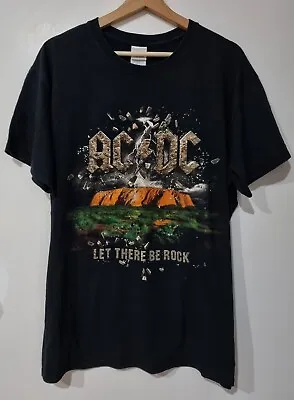 Buy 2015 ACDC Let There Be Rock Or Bust Tour Shirt Large Uluru Northern Territory • 81.47£