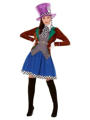 Buy SALE Mad Hatter Alice In Wonderland Ladies World Book Day Fancy Dress Costume • 34.95£