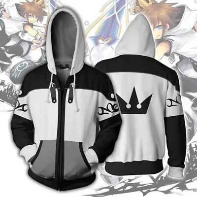 Buy Anime Kingdom Hearts Sola Hoodie Coat Cosplay Adult Sweatshirt Jacket Clothing • 27.24£