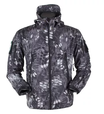 Buy Mens Combat Waterproof Jacket Warm Hooded Outdoor Tactical Coat 2023 UK • 22.37£