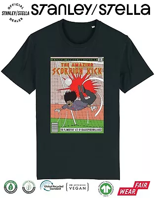 Buy Mens Football T-Shirt Rene Higuita Scorpion Kick Comic Style Colombia Wembley 95 • 10.91£