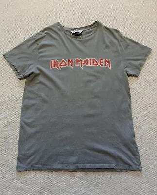 Buy Supre Iron Maiden Womens T-Shirt Top Size Small Grey Loose Fit Short Sleeve  • 11.26£