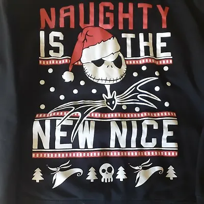 Buy Jack Skellington Nightmare Before Christmas Sweatshirt, Naughty Is The New Nice • 7.55£
