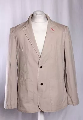 Buy Crew Clothing Utility Style Jacket Blazer Beige Cotton - Lined Pockets 44  XL • 26£