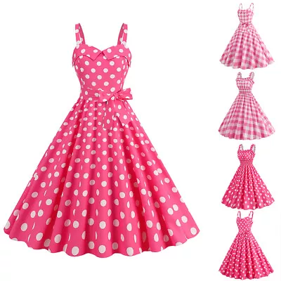 Buy Retro Women Vintage Rockabilly Swing Dress Womens 1950s/60s Evening Party Prom • 3.39£