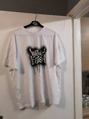 Buy Billie Eilish T Shirt White Large  Band Tee Pop Y2k Music Tee Preloved • 10£