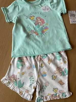 Buy Disney The Little Mermaid Baby  Outfit Shorts & Top 3-6 Months • 5.95£