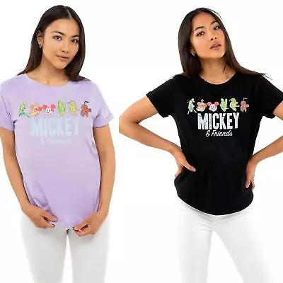 Buy Disney Womens T-shirt Mickey Mouse & Friends Retro S - XL Official • 10.49£