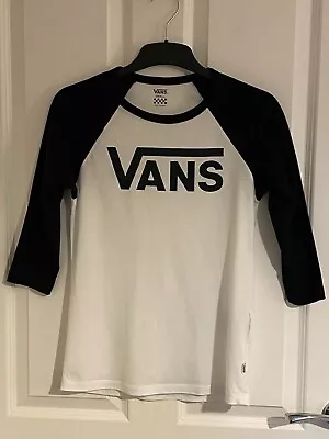 Buy Vans Unisex Kids Raglan Classic 3/4 Length Sleeve Graphic T-Shirt Size Small • 9.99£
