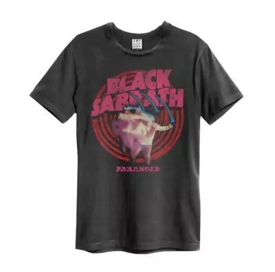 Buy Black Sabbath T-Shirt Paranoid Amplified Vintage Charcoal Grey Medium • 24.95£