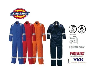 Buy Dickies 200gsm Insulated Pyrovatex Quilted Padded FR Coverall Hi Viz FR5409 • 35£