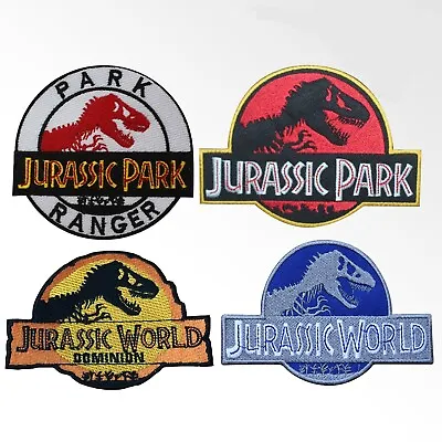 Buy Jurassic Park Movie Logo Iron On Sew On Embroidered Applique For Clothes • 2.49£