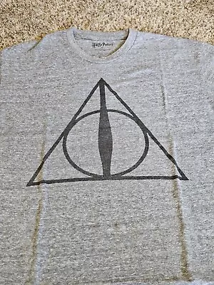 Buy Harry Potter Deathly Hallows Gray T Shirt Size Large T-Shirt Excellent Condition • 8.53£
