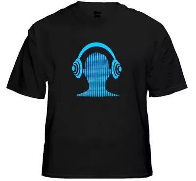 Buy Sound Music New LED Light Up T Shirt Sound Activated • 14.99£