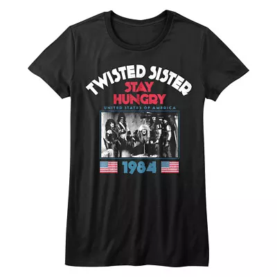Buy Twisted Sister Stay Hungry US Tour 1984 Women's T Shirt Glam Rock Band Concert • 28.87£