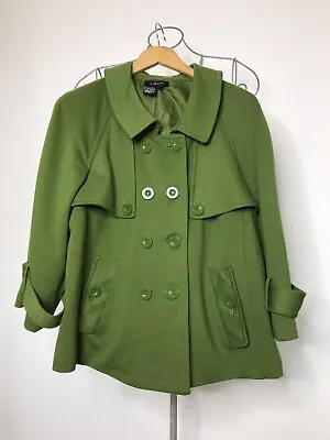 Buy Light Ladies Jacket, Size Large, Green, 3/4 Sleeves, Double Breasted, Stunning • 13£