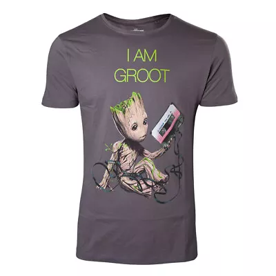 Buy MARVEL COMICS Guardians Of The Galaxy Vol. 2 I Am Groot T-Shirt XL Dark Grey • 16.59£