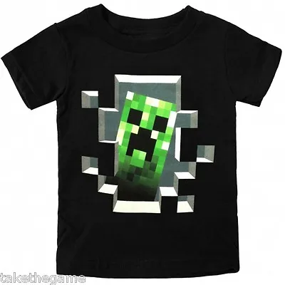 Buy Official Licensed MINECRAFT CREEPER INSIDE KIDS T-SHIRTS - BNIP - SIZE CHOICE • 14.99£