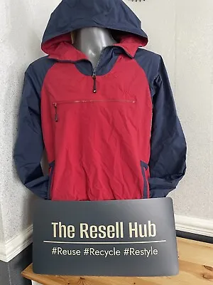 Buy Mens Boxfresh Red/Blue Windbreaker 1/4 Zip Pullover Jacket Size Medium TRHB424V • 25£