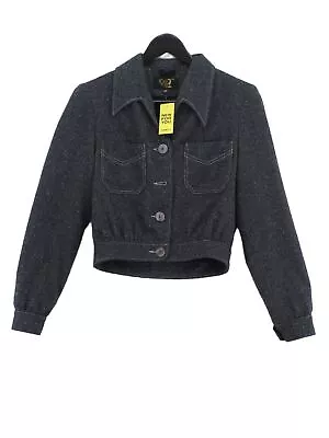 Buy The House Of Foxy Women's Jacket UK 10 Grey Wool With Viscose Overcoat • 75£