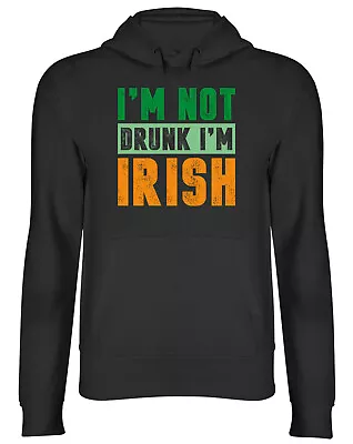 Buy I'm Not Drunk I'm Irish Hoodie Mens Womens Funny St Patrick's Day Top Gift • 17.99£