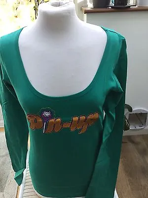 Buy Chupa Chups T Tee Shirt Sz S Teenage Girl Woman Jade Green L S 'Pin Up' Logo  • 8£