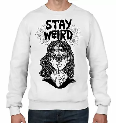 Buy Stay Weird Witch Girl Hipster Men's Sweatshirt Jumper • 23.95£