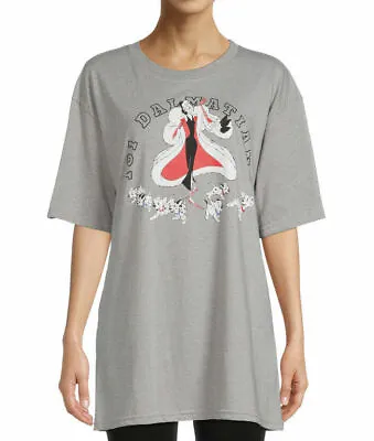 Buy Disney 101 Dalmatians Cruella Women / Junior' Short Sleeve Graphic T-Shirt Dress • 10.31£