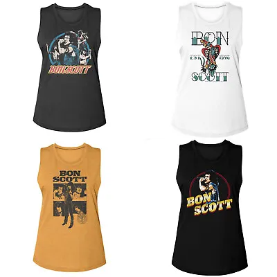 Buy Pre-Sell Bon Scott Music Licensed Ladies Women's Muscle Tank Top Shirt • 24.85£