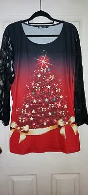 Buy Christmas Top Size 6xl Uk 28 Eu 56 • 9.99£