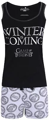 Buy Black Top & Grey Shorts Pyjama Set For Ladies GAME OF THRONES • 20.99£