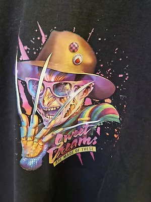 Buy Nightmare On Elm Street Freddy Krueger T Shirt Size L Horror 80s Sweet Dreams  • 9.99£