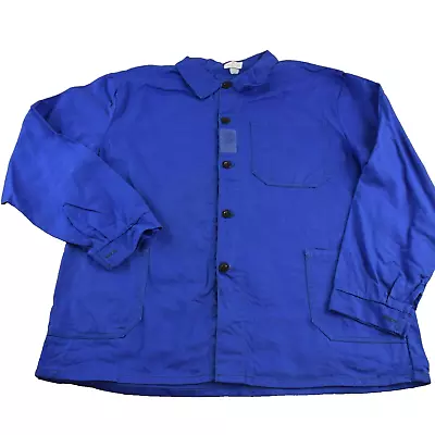 Buy Vtg French EU Worker CHORE Work Shirt Jacket Sz Large #202 WORN VTG • 19.99£
