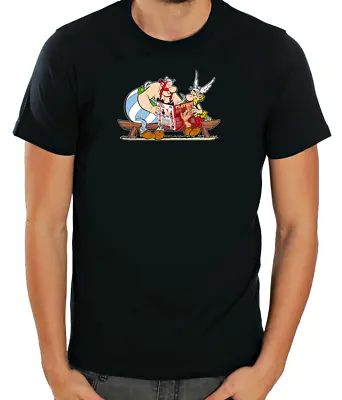 Buy Asterix & Obelix Funny Characters Short Sleeve  White T Shirt Men F060 • 9.51£